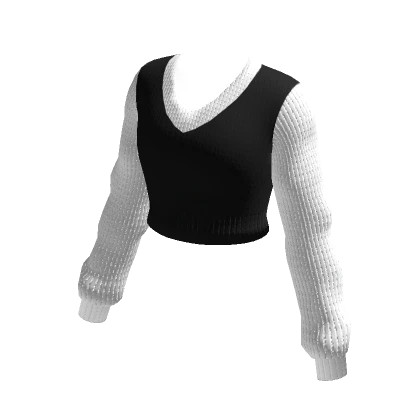 Simple white shirt with a black vest