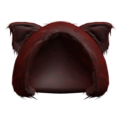 fuzzy dark red bear hood