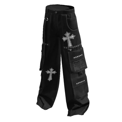 Cross Y2K Cargo Pants Black & White