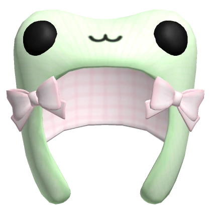 ♡ cutesy frog hat w/ bows (pink)