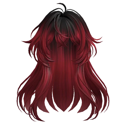 Anime Girl Hairstyle(Red Ombre)