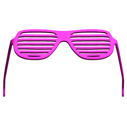 Raised Pink Shutter Shades on Head