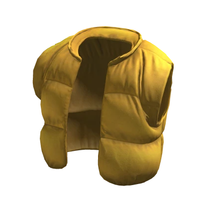 Yellow Cropped Puffer Jacket