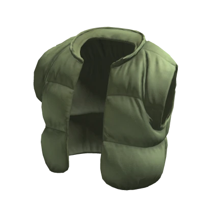 Green Cropped Puffer Jacket