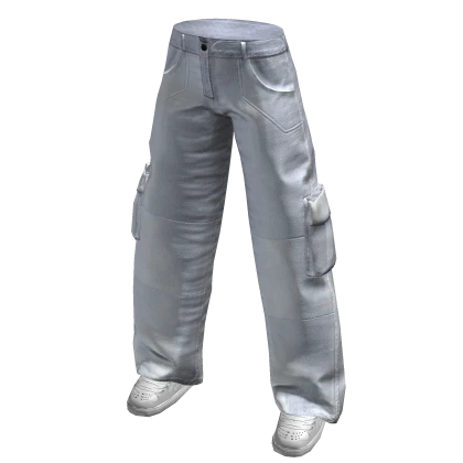 Blue Baggy Cargo Pants
