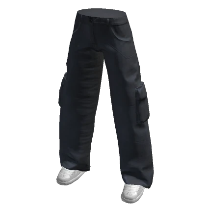 Navy Blue Baggy Cargo Pants