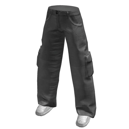 Gray Baggy Cargo Pants