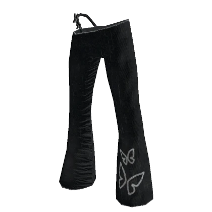 Cute black butterfly y2k jeans