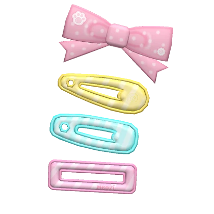 ♡ kawaii cutecore pastel colorful hairclips