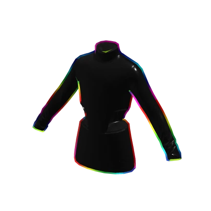 Cartoony Rainbow Gamer black short bodycon dress
