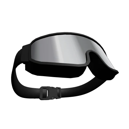 Black Ski Goggles on Forehead