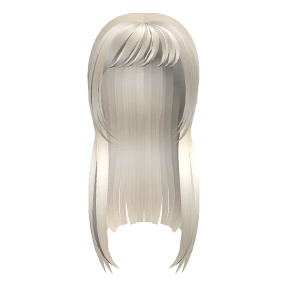 kawaii blonde long hime cut w side swept bangs