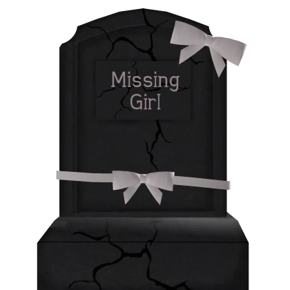 cutesi gravestone w bow in black