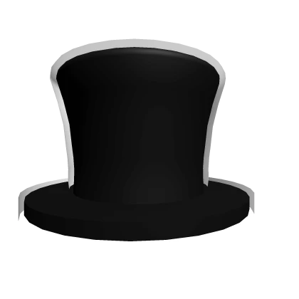 🎩 Black Cartoony Black Top Hat 🎩