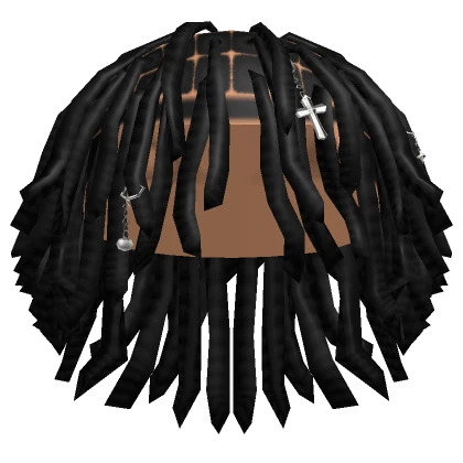 Black Messy Grunge Dreads w/ Accessories