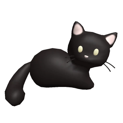 ♡ cute loafing black cat kitty kitten meow