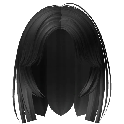 simple short hair layered bangs (black)