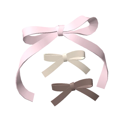 neapolitan ribbon mini corset hair bows milk set