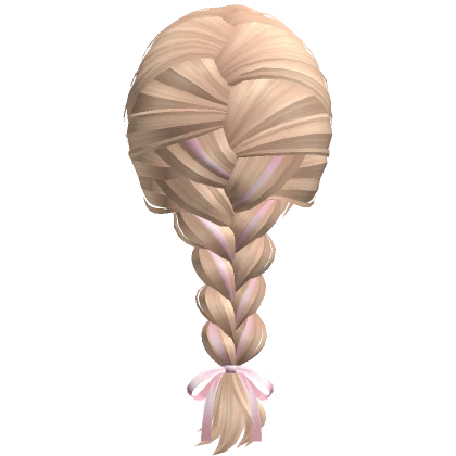 Single Soft French Braid w/ Bow  (Blonde)