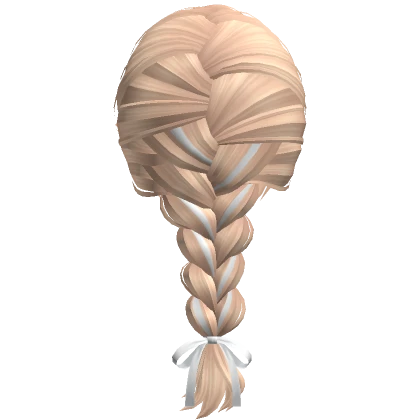 Single Soft French Braid w/ Bow (Blonde)