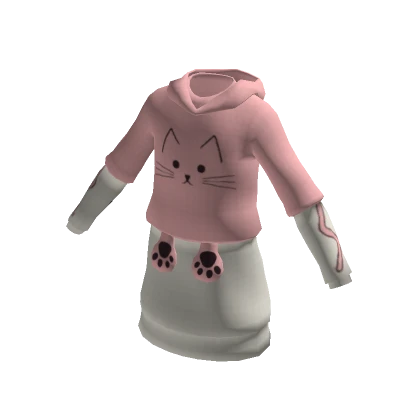 Cute Pink Dress HoodCat