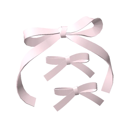 light pink ribbon mini corset hair bows