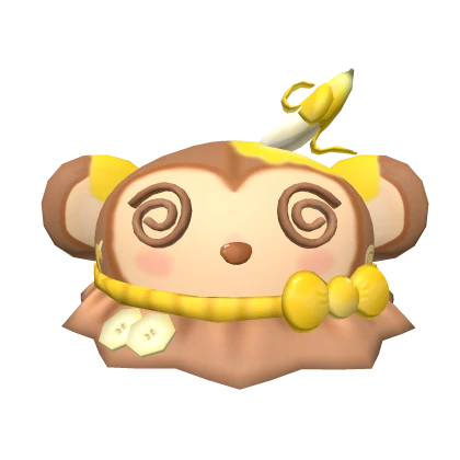 dizzy wizzy banana split ruffle monkey  hat