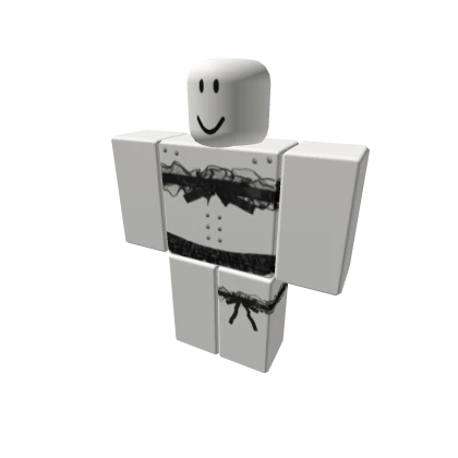 Black lace bow set w/ piercings 