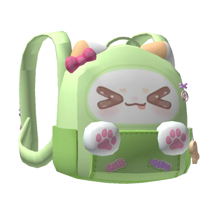 Cute Kawaii Cat Backpack w Paws (3.0)