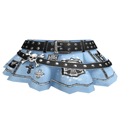 Chibi Punk Princess Skirt Blue