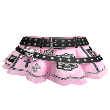 Chibi Punk Princess Skirt Pink