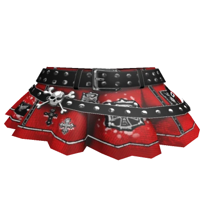 Chibi Punk Princess Skirt Red