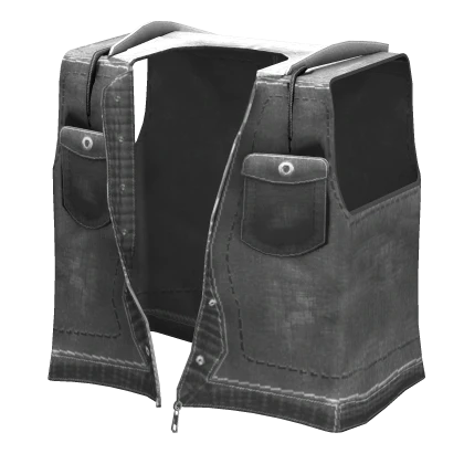 Hooded Denim Jacket Gray