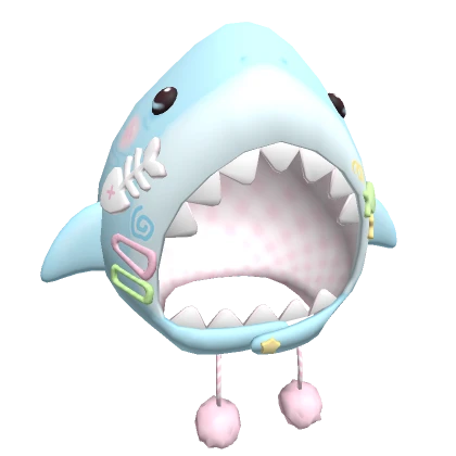 ♡ cutesy pastel shark teeth hoodie with pompoms