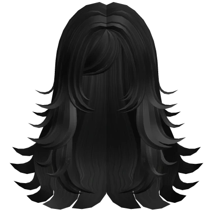 ♡ ethereal choppy layered hair (black)