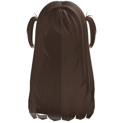 kawaii long pigtail hair brown
