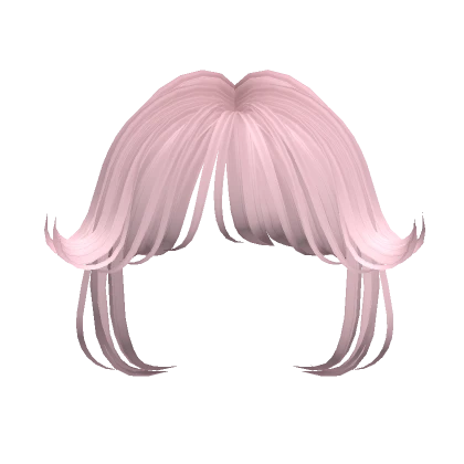 light pink wispy layered fairy hime bangs