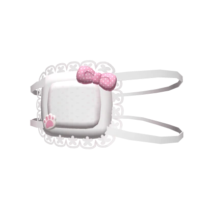 ♡ Cute laced paw white eyepatch with bow