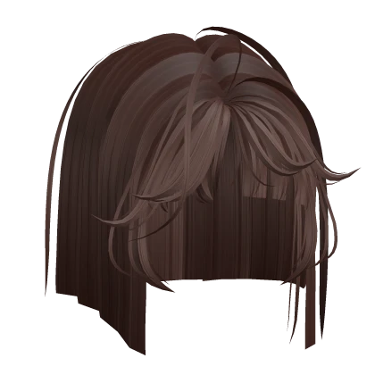 brown wispy hime cyberpunk bob with layered bangs