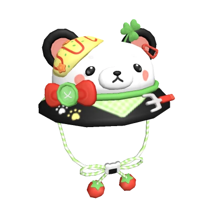 ♡ cutesy omelette tomato panda hat onigiri