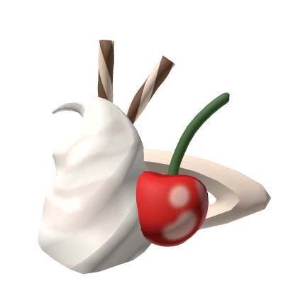 Whipped cream w cherry hairclip