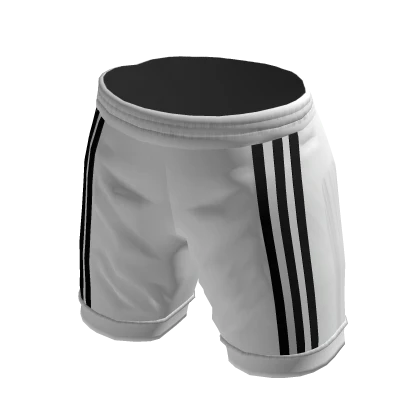 adidas Triple Black on White Shorts