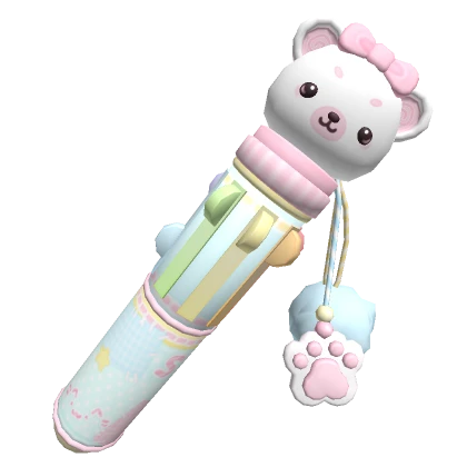 ♡ kawaii cute pastel bear rainbow ballpoint pen 