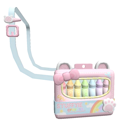 ♡ kawaii cute pastel bear rainbow crayon bag 1.0