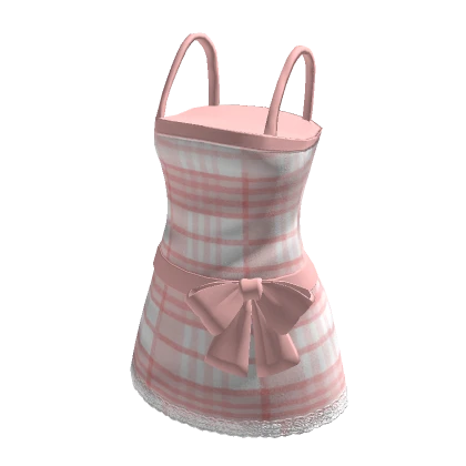 🍀Mini Plaid Dress (Pink)