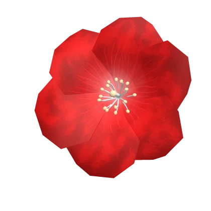 Tropical Flower Hair Clip In Red