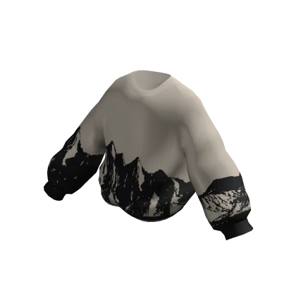 Oversized Aesthetic Japanese Mountains Sweater