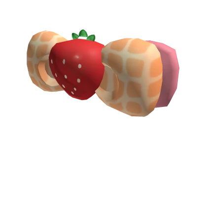waffle kawaii strawberry fruit clip