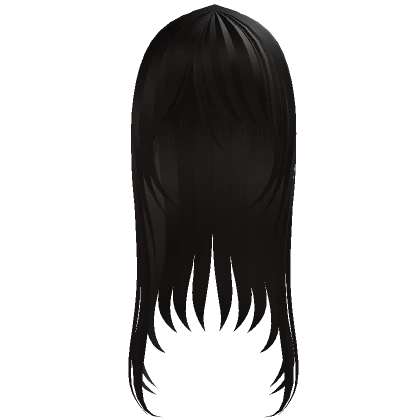 † long flowy hair dark brown