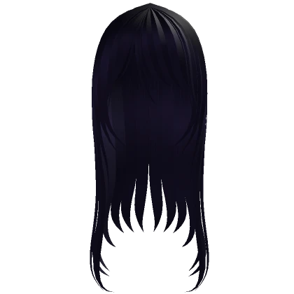 † long flowy hair dark purple